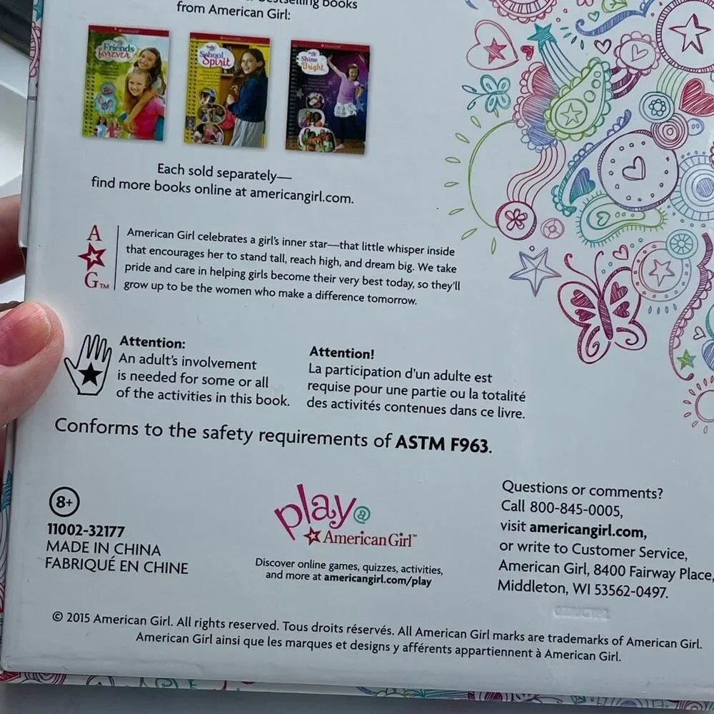 American Girl Doll Truly Me Activity Spinner Wheel Card Game Crafting Quiz